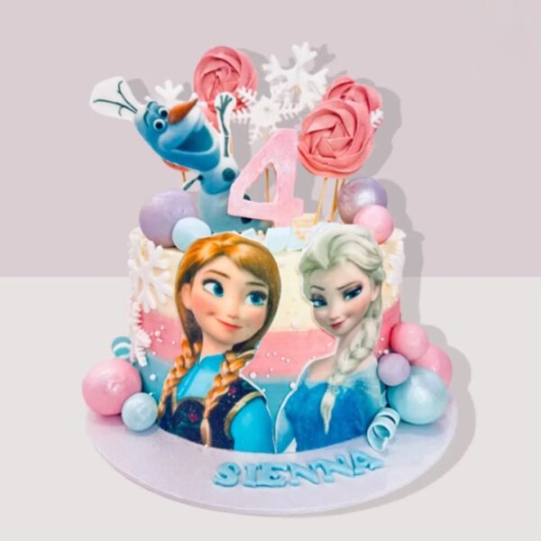 Anna and Elsa Cake